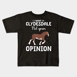 Clydesdale Horse Riding Clydesdale Kids T-Shirt